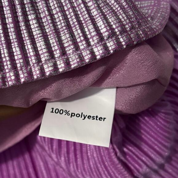 Queen of Sparkles Girls Lavender Pleat Flutter Top Size Medium - Picture 6 of 6